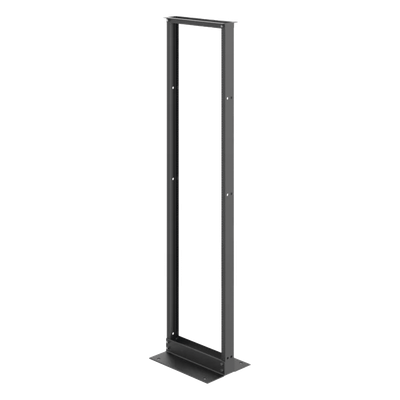 Rack Abierto de 2 Postes Estándar de 19 in / 45U / 2.13 m (7 ft) de Altura / Aluminio 6063-T6 / Rieles Roscados 12-24 UNC / Patrón EIA Universal / Negro RAL 9005