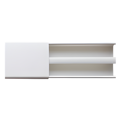 Canaleta blanca dos vías, de PVC auto extinguible, 48 x 16 x tramo 2.5m (6101-01250)