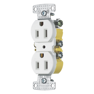 Contacto Duplex 15A 125V/ 2 Polos 3 Hilos/ Nema 5-15R/ Color Blanco.
