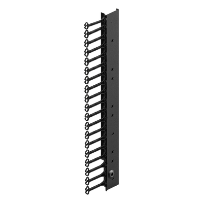 Organizador Vertical de Cables / 45 UR / 2 m (6.6 ft) / 726 Cables / RAL 9005 / Dedos 1.75 pulg / 95x208 mm