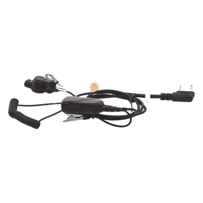 MICRÓFONO DE SOLAPA CON AUDÍFONO DISCRETO P/ KENWOOD Serie G/ 3230/ 2102G/ 2202L/ 2212L/ 2170/ 2360/ 2302/ 2312/ 2000/ 2402/ NX220/ NX240/ TKD240.