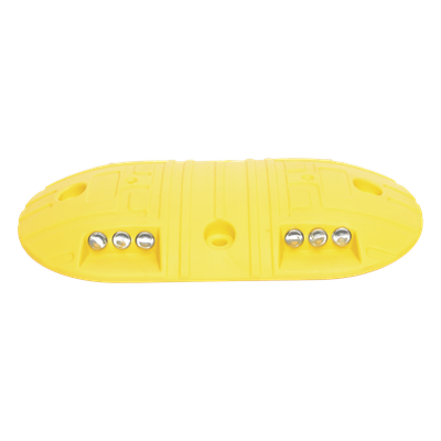 Boya D / Plastico Duradero / Amarilla / 4 Orificios / LEDS REFLEJANTES / 20 Toneladas.