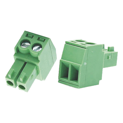 Bornera Verde Conector Macho de 3.5 mm para Paneles de Acceso, Cámaras, Múltiples Dispositivos/ 2 Tornillos