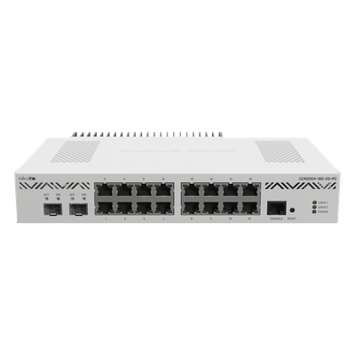 Router Cloud Core / 16 Puertos Gigabit / 2 SFP+ 10G / CPU 4 Núcleos 1.2 GHz / Enfriamiento Pasivo