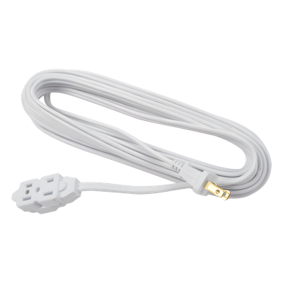 Extensión Eléctrica Doméstica de 6 metros / 127 V CA 8 A Máximo / Color Blanco.