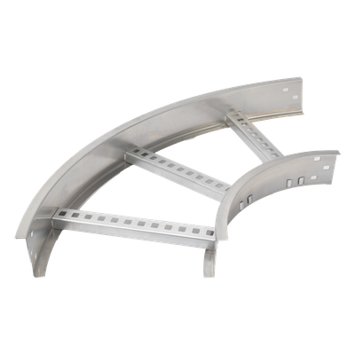 Curva Horizontal de Aluminio de 90° Perfil Z / Peralte 3 1/4\" / Ancho 12\" / Radio 8\" / Incluye Tornillería (CHC90EZ314R8X12AK)