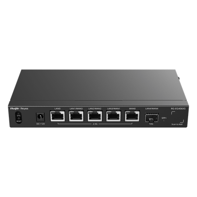 Router Balanceador con Función SD-WAN, Hasta 5 Servicios de Internet y hasta 400 clientes con desempeño de 2.5 Gbps, un puerto SFP+ 10G