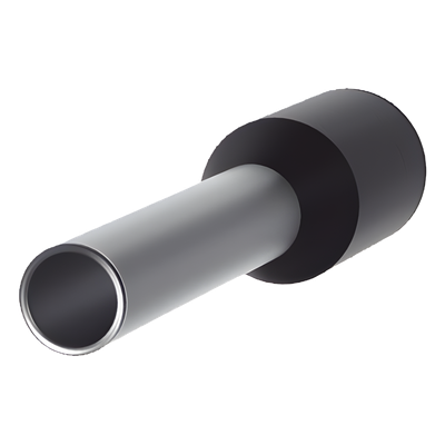 Ferrule Aislado PAN-TERM para Cable 16 AWG, Largo 16.5mm, DIN Color Negro. Paquete 500 Piezas