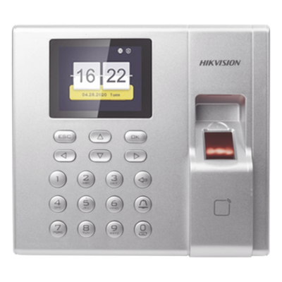 Terminal de Control de Acceso y Asistencia / Huella y Tarjetas EM / 1,000 Usuarios / Hik-Connect P2P / Pantalla LCD 2.4\" / iVMS-4200