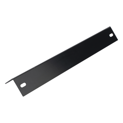 Ménsula Terminal para Escalera Tubular de 1.5\" de Peralte y 12\" de Ancho, Acabado con Pintura Epóxica Color Negro, Ideal para el Soporte y Terminación de la Escalera Tubular