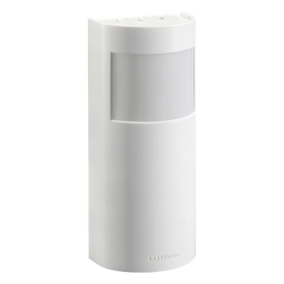 Sensor de ocupación y vacancia inalámbrico de esquina, PIR 90°, cobertura hasta 232.3 m² y alcance de 15.2 m, a batería, compatible con RadioRA 2, RA2 Select, RadioRA 3 y Vive