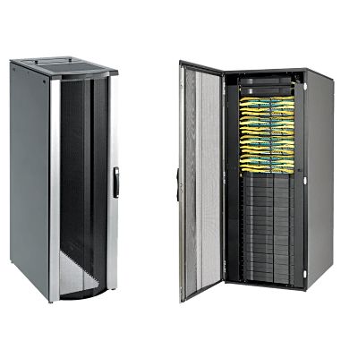 Gabinete Rack ProLine ConnecTek 42 UR / 2000 x 800 x 1100 mm Con Capacidad 1134 kg Acero, Color Negro Con Organizadores Laterales Frontal y Traseros Incluidos