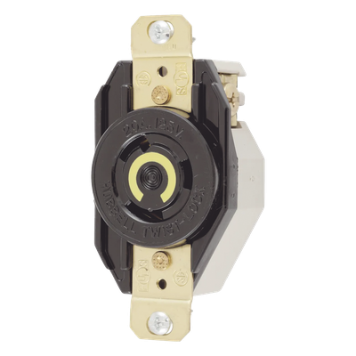 Receptáculo de Media Vuelta Industrial para Empotrar de 20 A 125 V CA 2 Polos 3 Hilos (NEMA L5-20R)
