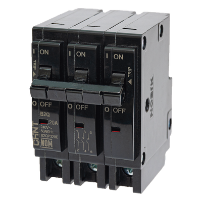 MCB - Interruptor Termomagnético Enchufable, Serie: B2Q, 3P, 15A, 240V (SKU:1002294)
