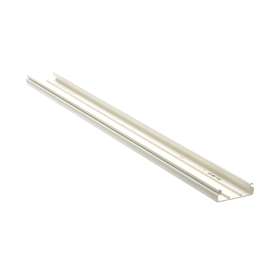 Base para canaleta T-45, de PVC rígido, con orificios perforados para montaje, 60.3 x 18.5 x 2400 mm, Color Blanco