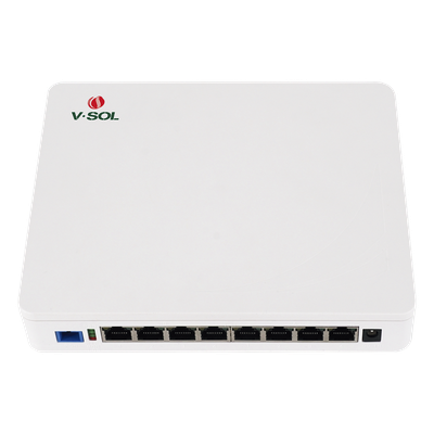 ONU Dual EPON/GPON / 8 Puertos PoE 802.3at Gigabit / Wi-Fi Doble banda 2.4 y 5 GHz / 1 Puerto SC/UPC