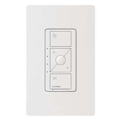 Control de velocidad inalámbrico Caseta Wireless para ventilador de techo de paletas, 120 V, 1.5 A, unipolar, requiere neutro, color blanco
