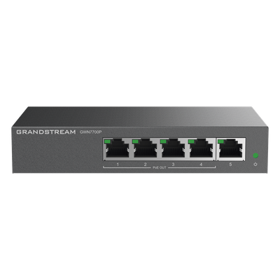 Switch PoE+ Gigabit No Administrable / 5 puertos 10/100/1000 Mbps / 4 puertos PoE+ / hasta 60W