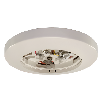 Base enchufable para detectores de humo fotoeléctrico e iónico serie 2151/1151, 4 hilos, con relé auxiliar y salida para anunciador remoto
