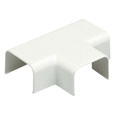 Accesorio en \"T\", para uso con canaleta LD10, material ABS, Color Blanco Mate