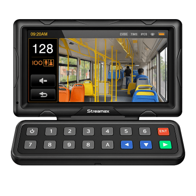 Panel de control dáctilar multifuncional con monitor de 7\" para MDVR móvil Streamax