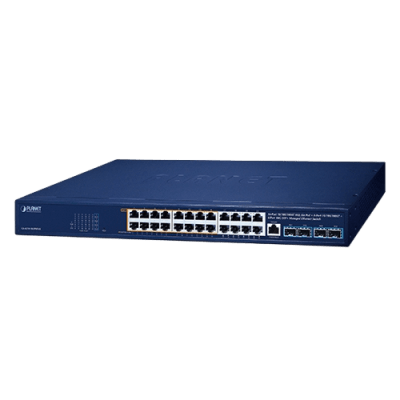 Switch Gestionado PoE++ 802.3bt / 16 Puertos Gigabit PoE++ 95W + 8 Puertos Gigabit + 4 Puertos 10G SFP+ / Presupuesto PoE 420W / IPv6/IPv4 / L2/L4 / ERPS / CloudNMS / Rack 440 mm (17.3 in)