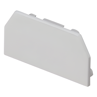 Tapa Final, para uso con canaleta T45, Material PVC Rígido, Color Blanco Mate