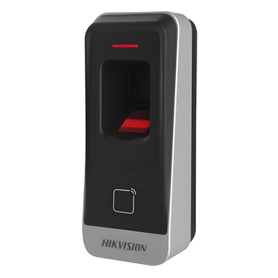 Lector esclavo MIFARE IP65 / Huella Digital / Lector de Tarjetas de Proximidad MiFare / RS-485 / Interior y Exterior / Requiere Panel de Control de Acceso Serie DS-K26 y DS-K27