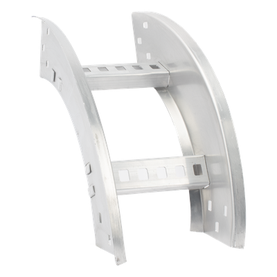 Curva Vertical Exterior de Aluminio de 90° Perfil Z / Peralte 3 1/4\" / Ancho 6\" / Radio 8\" / Incluye Tornillería