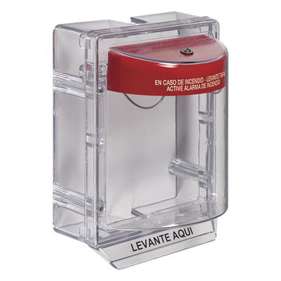 Cubierta Protectora Serie Stopper II® De Policarbonato, Con Bocina, Espaciador Transparente, Etiqueta en Español