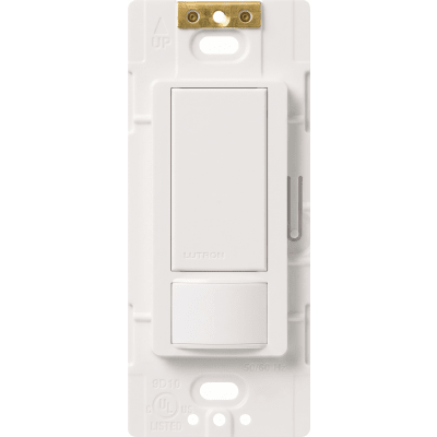 Apagador de pared con sensor de ocupación y vacancia Maestro, 5 A de iluminación y 3 A para ventilador a 120 V, con opción de 3 vías y multilocalización, blanco