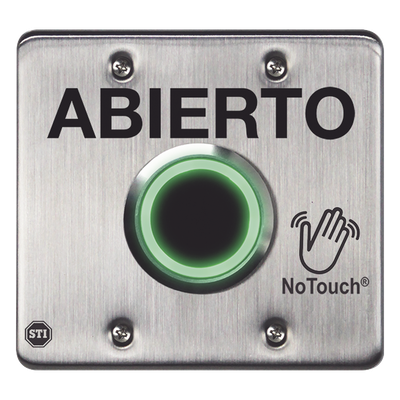 Interruptor IR NoTouch® de Acero Inoxidable, Salida Doble, ABIERTO
