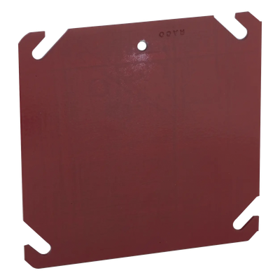 Tapa Cuadrada Para Caja Galvanizada de 4\" / Color Rojo.