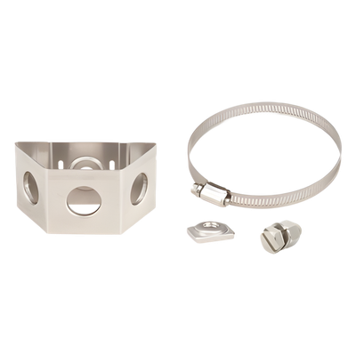 Adaptador para Sujetadores Tipo Mariposa. Instalación en Tubo con Diámetro 0.75 a 1.5 Pulgadas (19.05 a 38.1 mm). Paquete de 10 Piezas