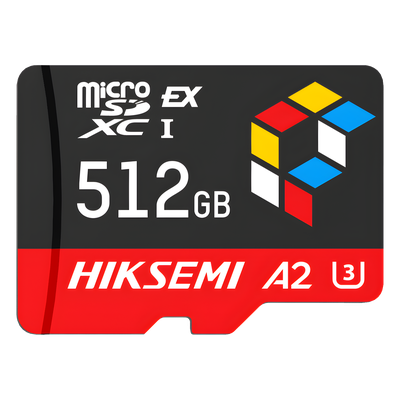 Tarjeta microSD Express 512G / 900 MB/s Lectura / 620 MB/s Escritura / PCIe Gen 3x1 + NVMe / U3 A2 EX / Compatibilidad UHS-I UHS-II