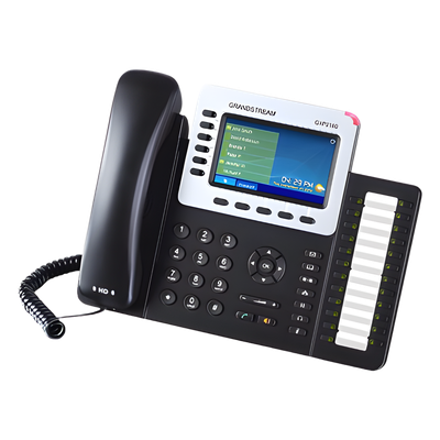 Teléfono IP Empresarial de 6 Líneas con Pantalla a Color y Audio HD, PoE