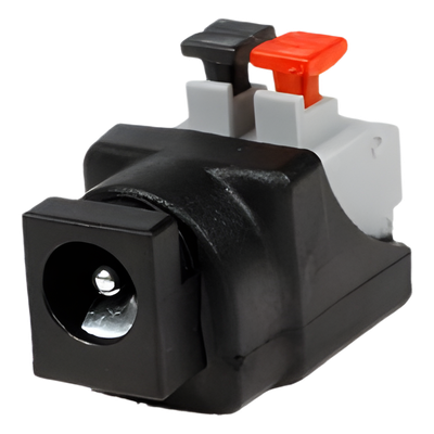 Adaptador Tipo Jack de 3.5 mm Hembra Polarizado de 12 Vcc con Terminales de Presión