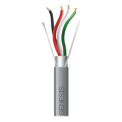 Carrete de 305 Metros (1000 Pies) / Cable 4 x 18 AWG / Color Gris / Blindado / Riser / Aplicaciones de Audio Control de Acceso y Automatización