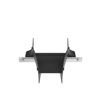 Bajada/Salida de Cables Para Charola Wire Basket, de 4 in, Con Control de Radio de Curvatura, Color Negro