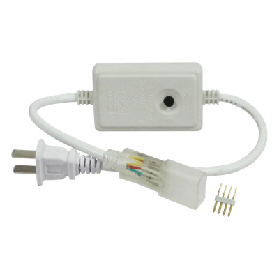 Adaptador de corriente con control de funciones manual, para manguerea Neón LED RGB JUML-5050-03.