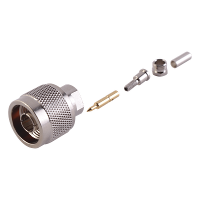 Conector N Macho de anillo plegable para cable RG-174/U, BELDEN 8216.