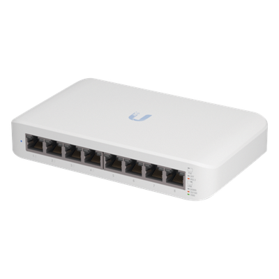 Switch UniFi Lite Administrable PoE de 8 Puertos 10/100/1000 Mbps (4 puertos 802.3af/at), 52 W