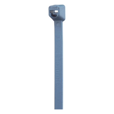 Cincho Pan-Ty™ 203mm Largo x 3.4mm ancho, Intermedio de Nylon 6.6 y Metal Detectable, Color Azul. 100 Piezas.