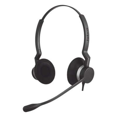 Diadema / Auricular Jabra Biz 2300 Duo / QD / Cable Reforzado / Brazo 360° / Contact Center (2309-820-105)