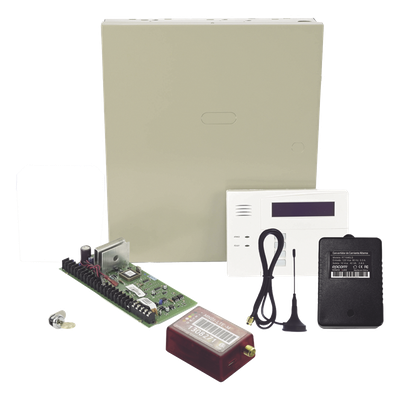Kit de panel de control antirrobo VISTA-48LA con teclado-receptor inalámbrico 6160RF, comunicador 4G LTE-M/5G, gabinete y transformador