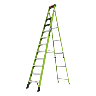 Escalera Industrial / Fibra de Vidrio / 3.65 m (12 ft) / Capacidad 170 kg / Tipo IAA / Doble Modo / Almohadilla Giratoria