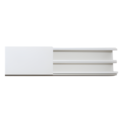 Canaleta en color blanco de PVC auto extinguible, 35 x 17, tramo de 2.5m (5301-01250)