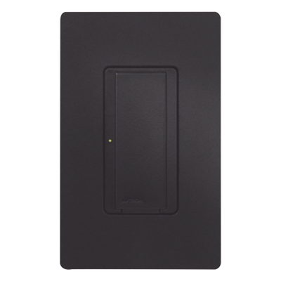 Switch de pared inteligente de doble voltaje 120-277 V, dos hilos sin neutro, 8 A en iluminación y motores de hasta 1/10 HP, para RadioRA 2 y RA2 Select, color Midnight