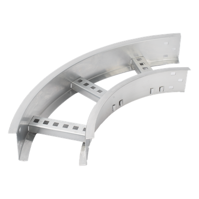 Curva Horizontal de Aluminio de 90° Perfil Z / Peralte 3 1/4\" / Ancho 6\" / Radio 8\" / Incluye Tornillería (CHC90EZ314R8X6AK)