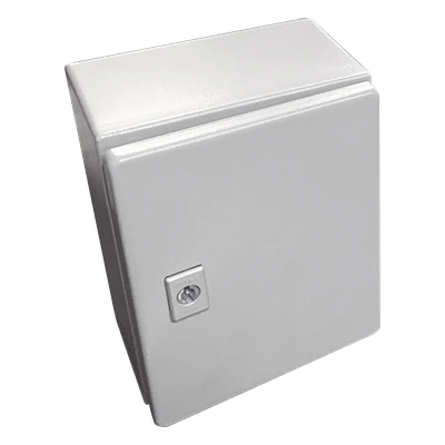 Gabinete de Acero, Nema 4 -IP 66 de 25 x 30 x15 cm con Platina y certificado UL.
